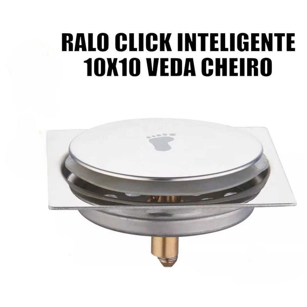 Ralo Inteligente Inox Atômic - Veda Cheiro / Impede Insetos / 10cm x 10cm